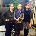 Irina Hahn, Christine Geiger und Pia Schellhammer auf der Wahlkreisversammlung in Alzeye